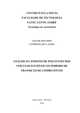 an&aacute;lise da emiss&atilde;o de poluentes dos ve&iacute;culos