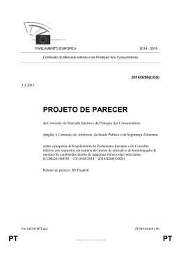 PT PT PROJETO DE PARECER