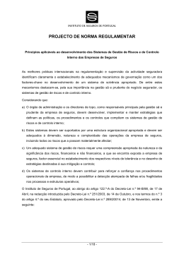 NORMA &ndash; CONTROLO INTERNO