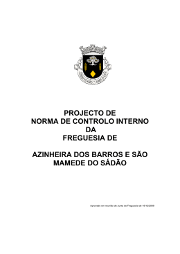 NORMA DE CONTROLO INTERNO