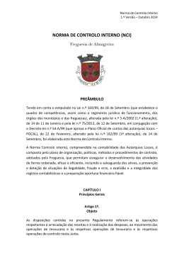 NORMA DE CONTROLO INTERNO (NCI)