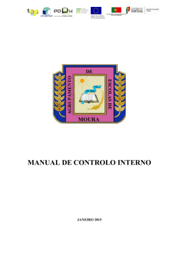 manual de controlo interno - Agrupamento de Escolas de Moura
