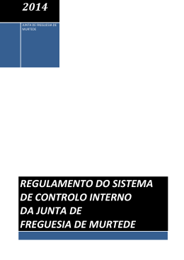 Regulamento Controlo Interno - Junta de Freguesia de Murtede