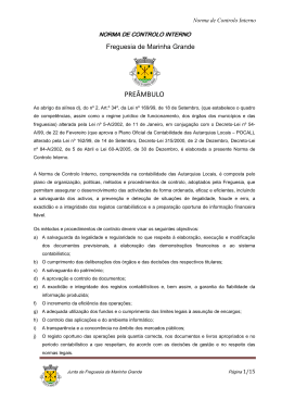 Norma de Controlo Interno - Junta de Freguesia da Marinha Grande
