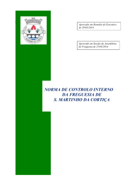 Norma de Controlo Interno - Freguesia de São Martinho da Cortiça