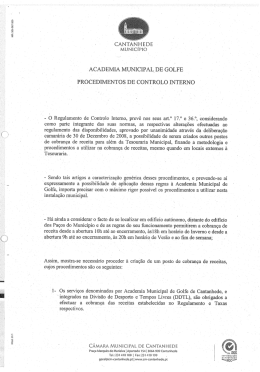 Procedimento de Controlo Interno Academia Golfe