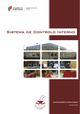 Sistema de Controlo Interno - Agrupamento de Escolas D. Afonso