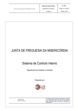JUNTA DE FREGUESIA DA MISERIC&Oacute;RDIA Sistema de Controlo