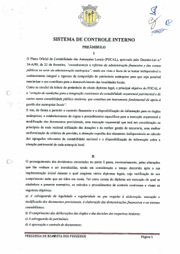 Sistema de Controlo Interno - Junta de Freguesia de Boavista dos