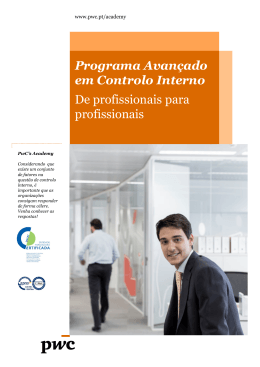 Programa Avança em Controlo Intern De