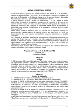 POCAL - Normas de controlo interno