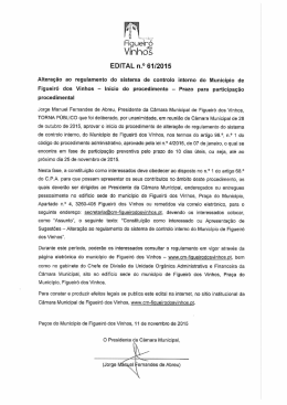 Edital 61 2015 Alteracao ao regulamento do sistema de controlo