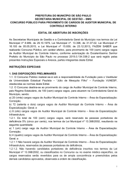 Edital de Abertura de Inscri&ccedil;&otilde;es