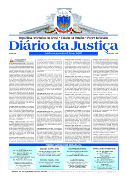 DIÁRIO DA JUSTIÇA 2009 Nº 13.290 Preço R$ 2,00 João Pessoa