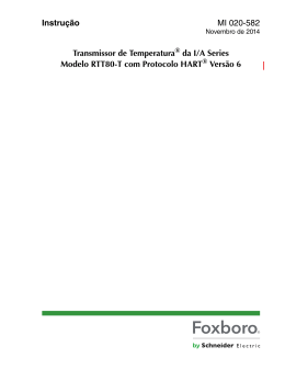 [MI 020-582] I/A Series&reg; Temperature Transmitter Model