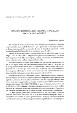 Achados de moedas do emirado e califado Om&iacute;adas do Andalus