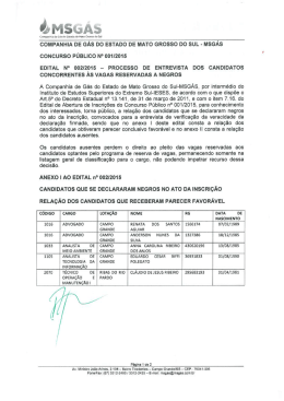 Edital de Convoca&ccedil;&atilde;o 002-2015
