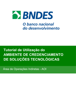 (Tutorial de Utiliza&ccedil;&atilde;o do Ambiente de Credenciamento)
