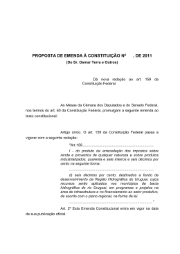 proposta de emenda &agrave; constitui&ccedil;&atilde;o n&ordm; , de 199