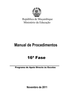 Manual de Procedimentos do ADE para 2012