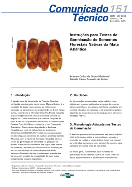 Instru&ccedil;&otilde;es para Testes de Germina&ccedil;&atilde;o de Sementes