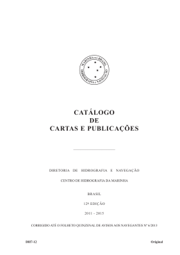 CATÁLOGO DE CARTAS E PUBLICAÇÕES