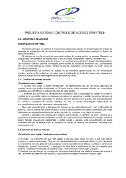 projeto sistema controle de acesso orbytech
