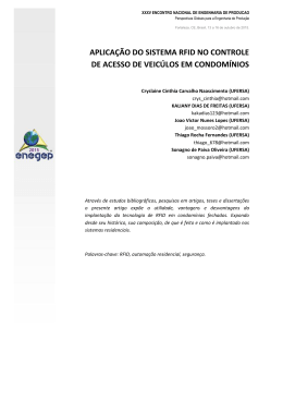 aplica&ccedil;&atilde;o do sistema rfid no controle de acesso de