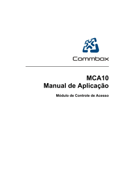 MCA10 Manual de Aplicação