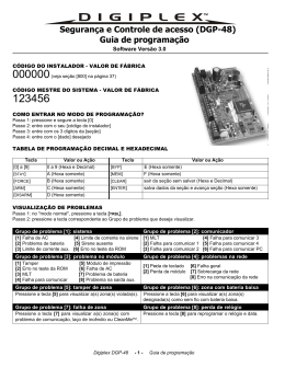 Seguran&ccedil;a e Controle de acesso (DGP-48) Guia de