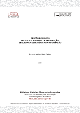 GEST&Atilde;O DE RISCOS APLICADA A SISTEMAS