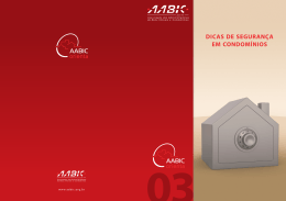 DICAS DE SEGURAN&Ccedil;A EM CONDOM&Iacute;NIOS