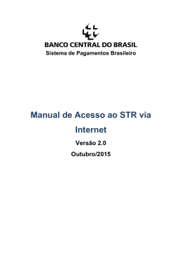 Manual de acesso ao STR via Internet