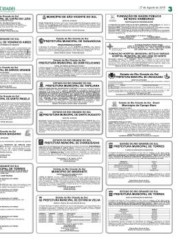 27 de Agosto de 2015 Munic&iacute;pio de Campo Bom PREFEITURA