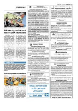 Feira do Agricultor ter&aacute; mostra em Campo Bom
