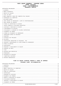 PORTO SEGURO RESID&Ecirc;NCIA - CONDI&Ccedil;&Otilde;ES GERAIS VERS&Atilde;O