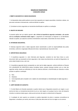 SEGURO DE TRANSPORTES CONDI&Ccedil;&Otilde;ES GERAIS I