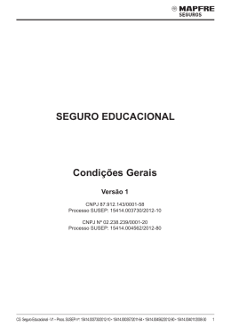 Seguro educacional condi&ccedil;&otilde;es gerais