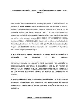 INSTRUMENTO DE ADESÃO, TERMOS E CONDIÇÕES GERAIS