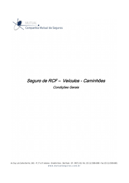 RCF - Caminh&atilde;o (V&aacute;lida para Seguros contratados at&eacute; 25/03/2012)