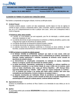 RESUMO DAS CONDI&Ccedil;&Otilde;ES GERAIS E