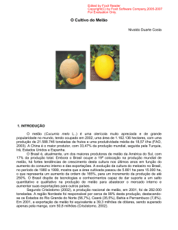 O cultivo do mel&atilde;o