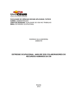 estresse ocupacional: an&aacute;lise dos colaboradores do