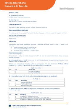 Roteiro Operacional Comando do Ex&eacute;rcito