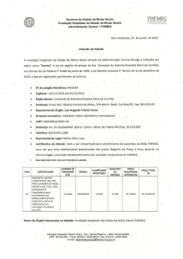 FHEMIG - Processo Licitatório 44.2014 Comando do Exército