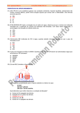 FUN&Ccedil;&Atilde;O INORG&Acirc;NICA-EXERC&Iacute;CIOS