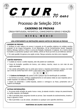 Caderno de provas 2013 / 2014 - Agroecologia, Ensino
