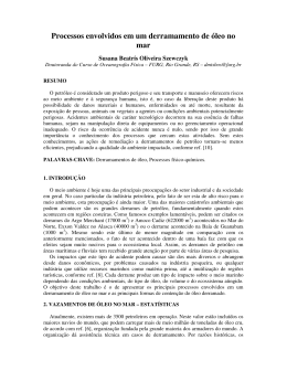 Processos envolvidos em um derramamento de - semengo