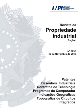 RPI 2236 de 12/11/2013 - Revista da Propriedade Industrial
