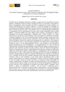 1 ACCOUNTABILITY Uma An&aacute;lise Comparativa entre o